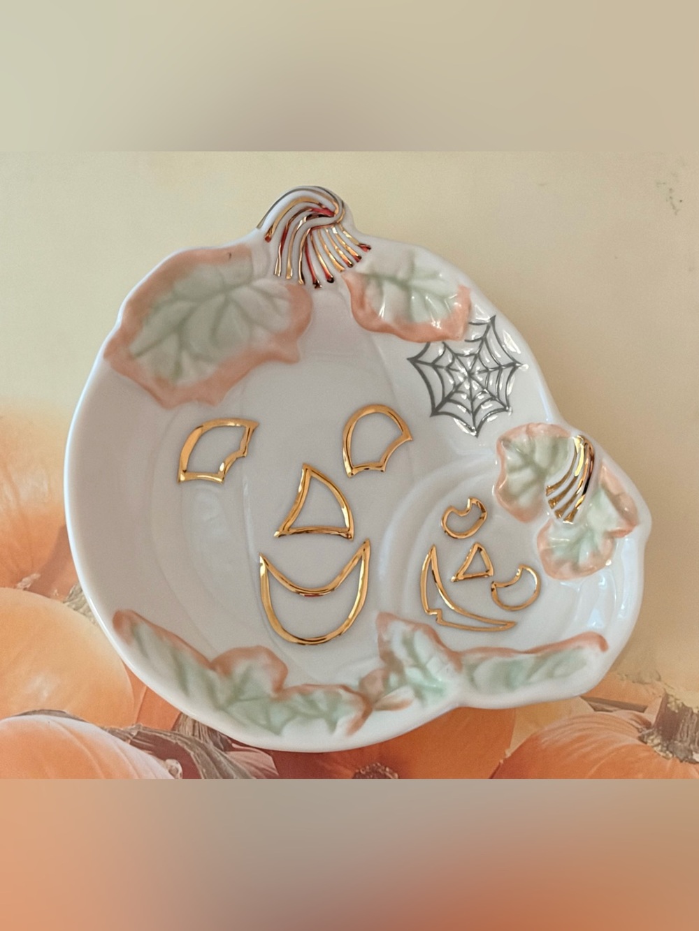 Lenox Pumpkin Halloween Tidbit Dish IOB 775783 NEW IN BOX